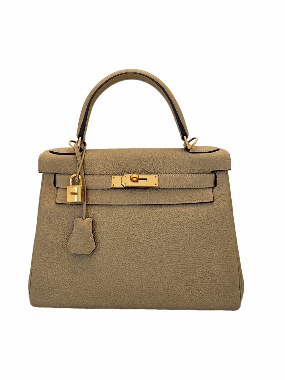 Hermès Kelly 28 Retourne  Trench Togo with Gold Hardware and Twilly
